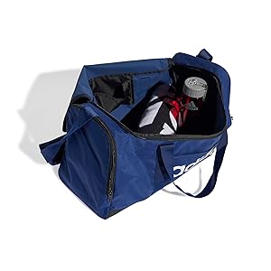 adidas ダッフルバッグ ホワイト/ブルー Amazon | [アディダス] リニア ダッフルバッグ 1 cm KWQ26